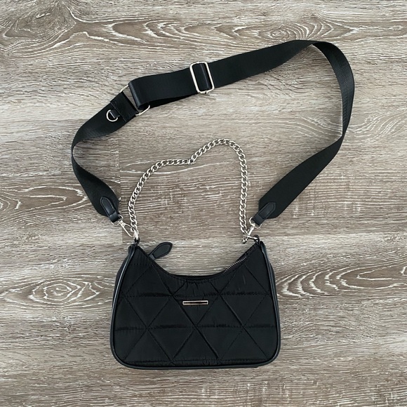 Black nylon shoulder bag - Picture 1 of 3